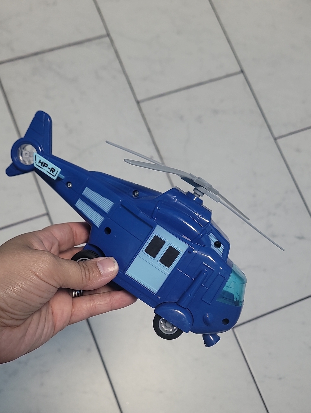 Blue Kids Rescue Helicopter Toy - Durable Play Aircraft